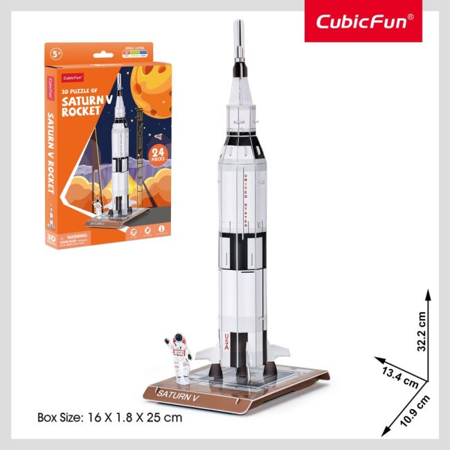 Cubic Fun - Puzzle 3D Saturn V 24 piese ARTCUW3198