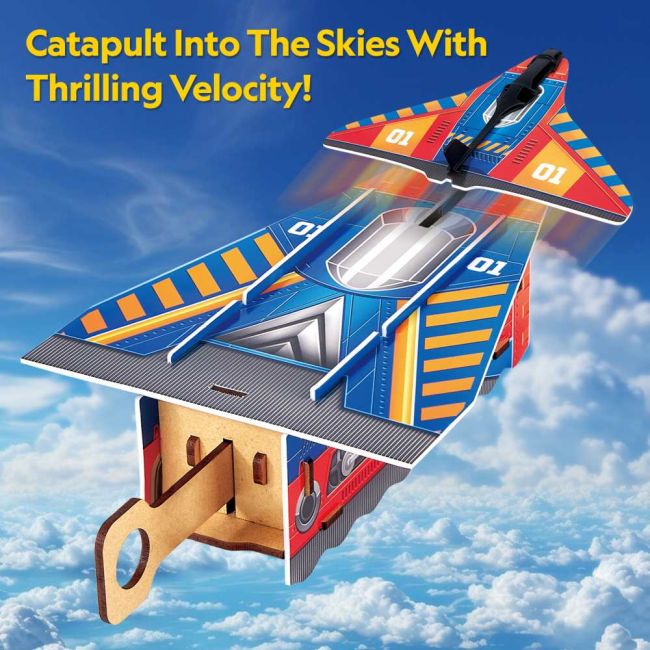 Cubic Fun - Puzzle 3D lansator de avioane 53 piese ARTCUDS1115h