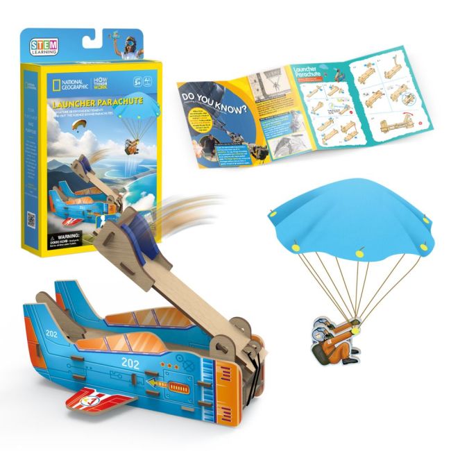 Cubic Fun - Puzzle 3D lansator de parasute 48 piese ARTCUDS1120h