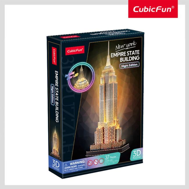 Cubic Fun - Puzzle 3D led Empire State Building 37 piese ARTCUL539h