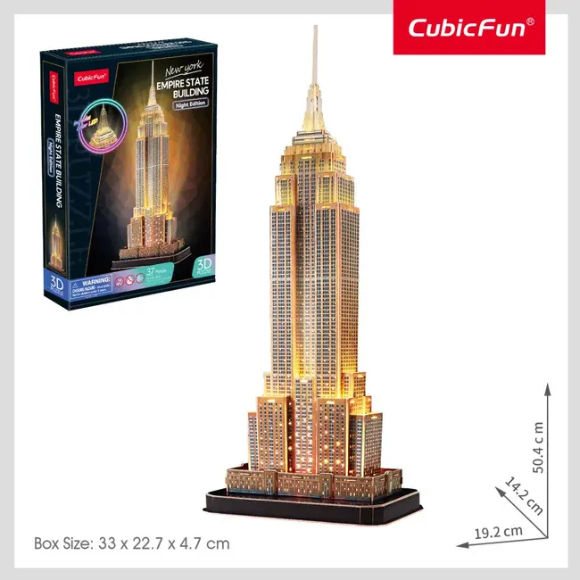 Cubic Fun - Puzzle 3D led Empire State Building 37 piese ARTCUL539h