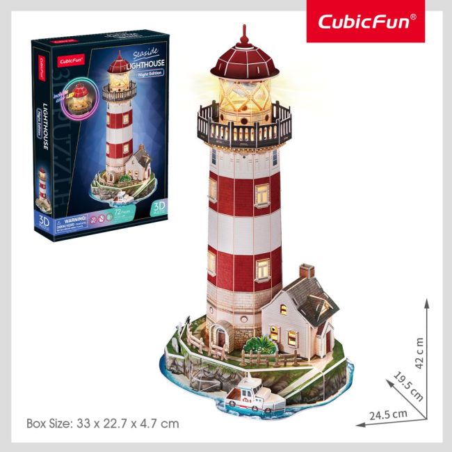 Cubic Fun - Puzzle 3D led far 72 piese ARTCUL540h