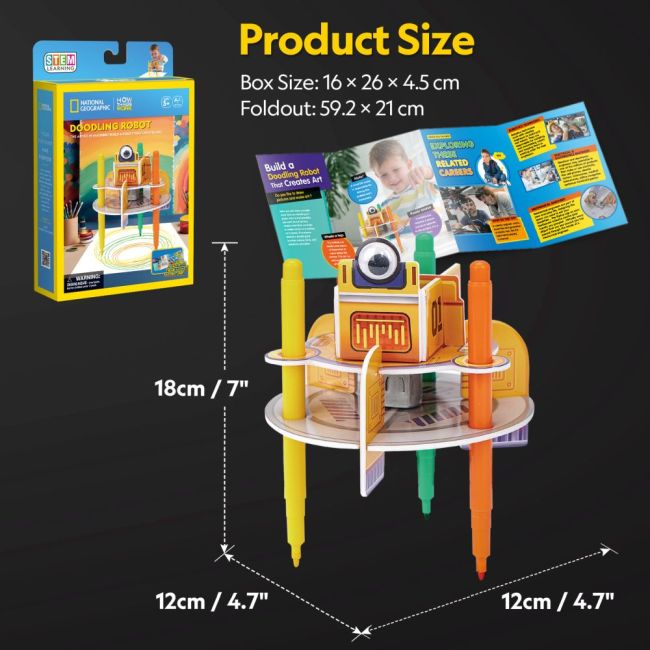 Cubic Fun - Puzzle 3D robot desenator 13 piese ARTCUDS1119h