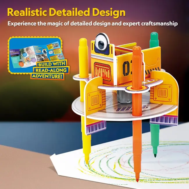 Cubic Fun - Puzzle 3D robot desenator 13 piese ARTCUDS1119h