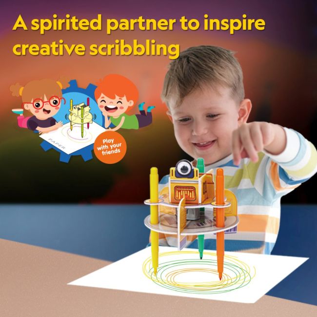 Cubic Fun - Puzzle 3D robot desenator 13 piese ARTCUDS1119h