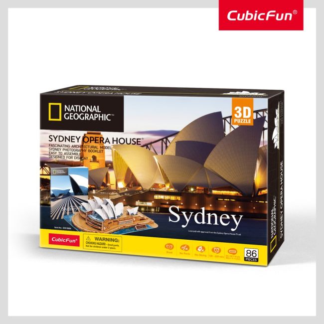 Cubic Fun - Puzzle 3D si brosura opera din Sydney 86 piese ARTCUDS1088h
