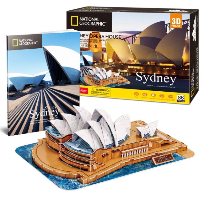 Cubic Fun - Puzzle 3D si brosura opera din Sydney 86 piese ARTCUDS1088h
