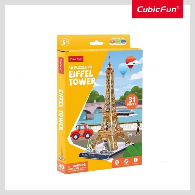 Cubic Fun - Puzzle 3D turnul Eiffel 31 piese ARTCUW3195