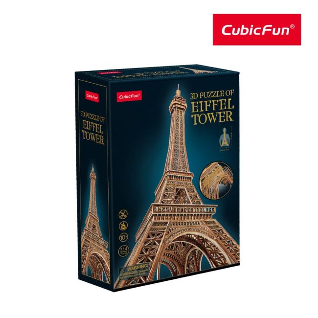 Cubic Fun - Puzzle 3D turnul Eiffel nivel complex 314 piese ARTCUMC284h