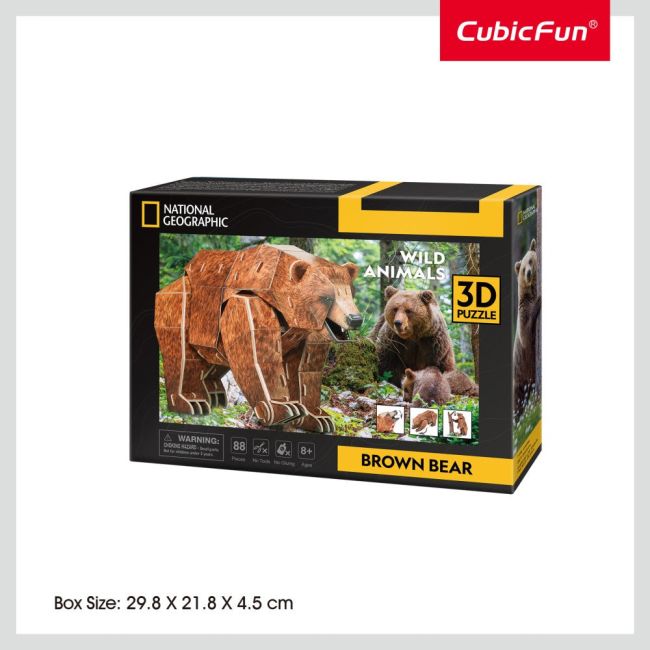 Cubic Fun - Puzzle 3D urs maro 88 piese ARTCUDS1096h