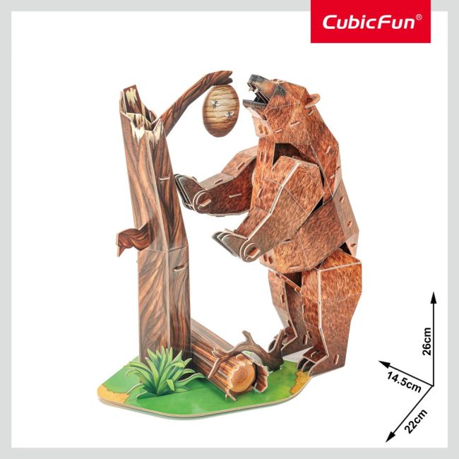 Cubic Fun - Puzzle 3D urs maro 88 piese ARTCUDS1096h