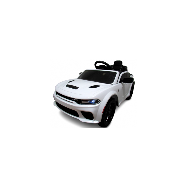 Masinuta electrica cu telecomanda, roti eva, varsta 1-5 ani, putere 90w, 107x68x53 cm, dodge srt r-sport - alb edeedidodgealb