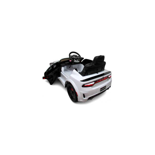Masinuta electrica cu telecomanda, roti eva, varsta 1-5 ani, putere 90w, 107x68x53 cm, dodge srt r-sport - alb edeedidodgealb
