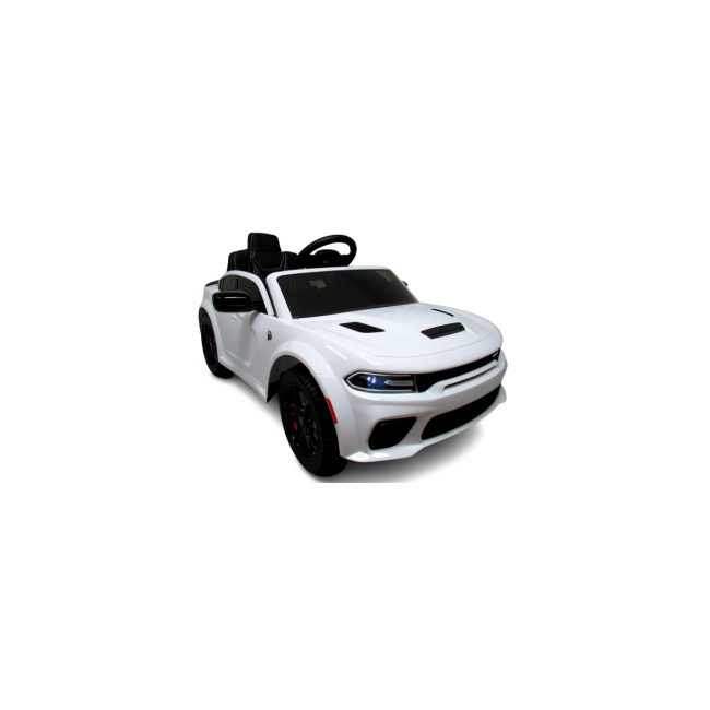 Masinuta electrica cu telecomanda, roti eva, varsta 1-5 ani, putere 90w, 107x68x53 cm, dodge srt r-sport - alb edeedidodgealb