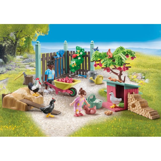 Playmobil-MICA FERMA DE PUI DIN GRADINA CASUTEI ARTPM71510