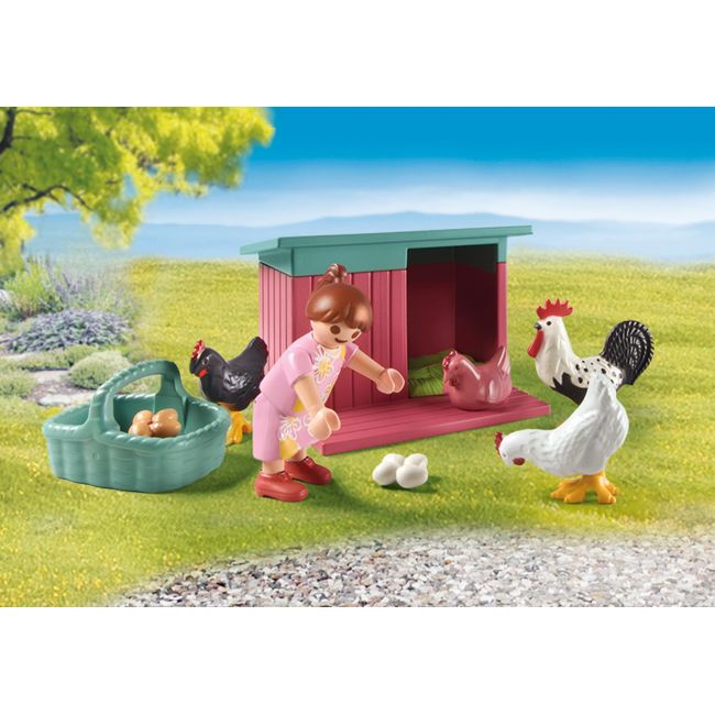 Playmobil-MICA FERMA DE PUI DIN GRADINA CASUTEI ARTPM71510