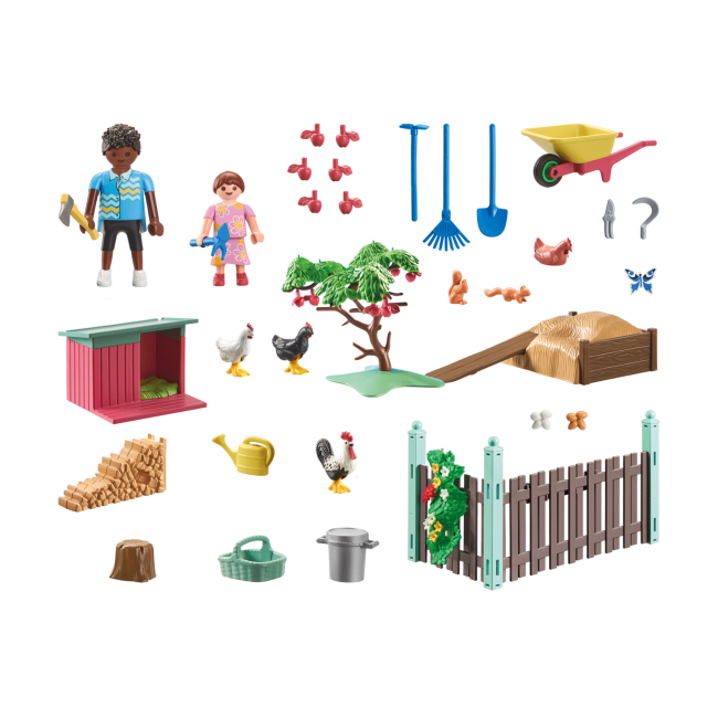 Playmobil-MICA FERMA DE PUI DIN GRADINA CASUTEI ARTPM71510