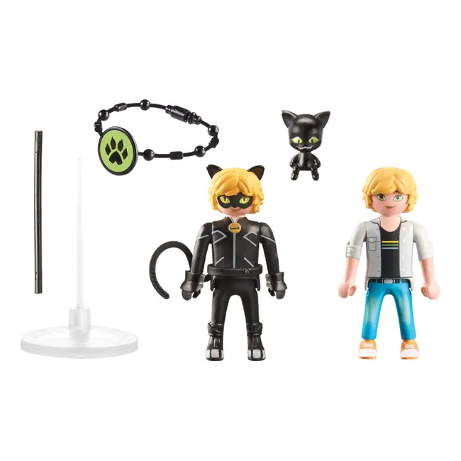 Playmobil-MIRACULOUS ADRIEN SI CAT NOIR ARTPM71337