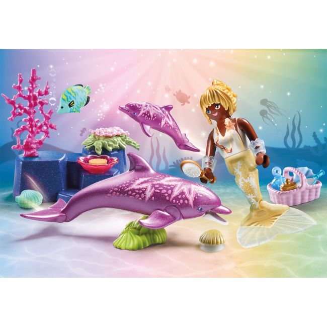 Playmobil-SIRENA CU DELFINI ARTPM71501