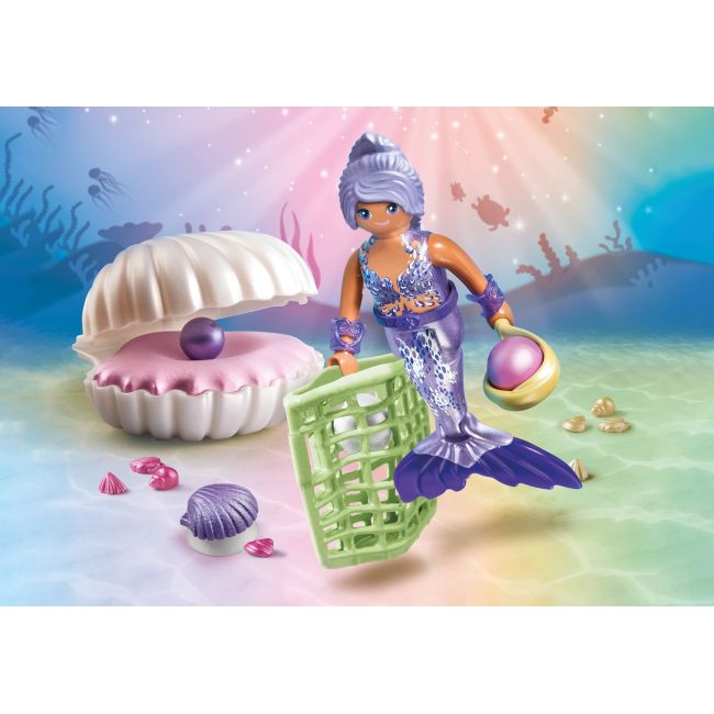 Playmobil-SIRENA CU PERLA IN SCOICA ARTPM71502