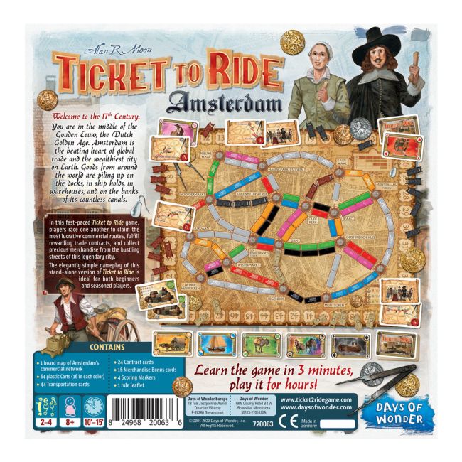 Joc de societate Ticket to Ride Amsterdam, limba engleza BKF720163