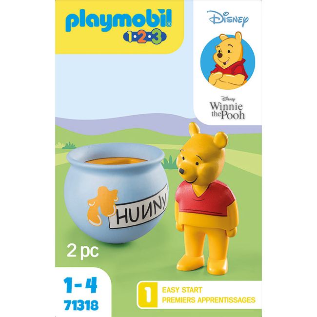 PLAYMOBIL - 1.2.3 & DISNEY: BORCANUL CU MIERE A LUI WINNIE ARTPM71318