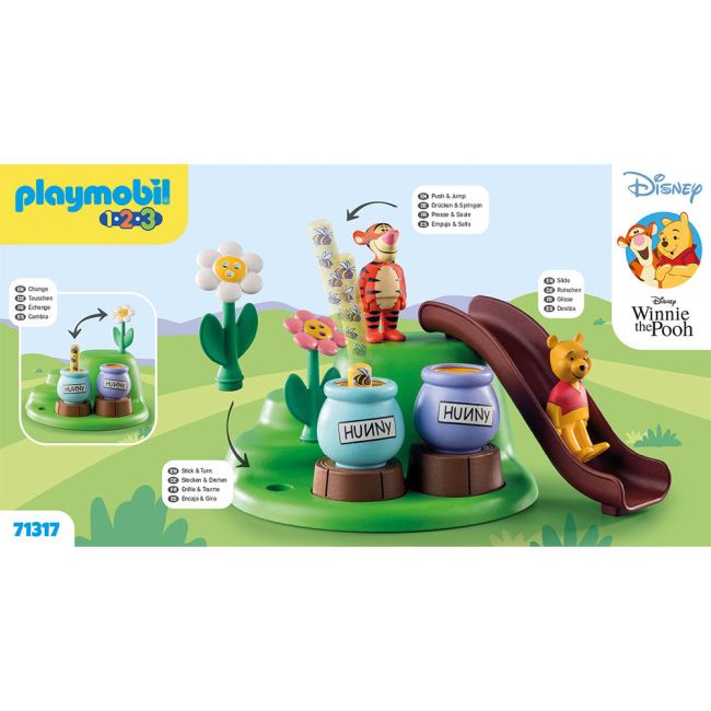 PLAYMOBIL - 1.2.3 & DISNEY: GRADINA CU ALBINE A LUI WINNIE SI TIGGER ARTPM71317