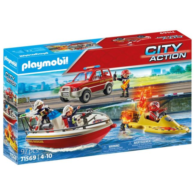 Playmobil - Misiunea pompierilor pe apa ARTPM71569