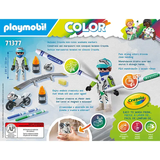 Playmobil - Playmobil Color Motocicleta ARTPM71377