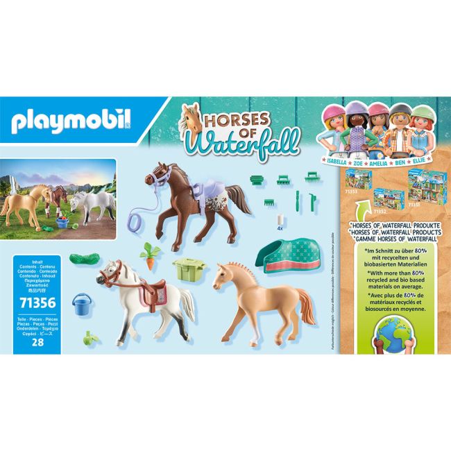 Playmobil - Set 3 Cai Cu Accesorii ARTPM71356