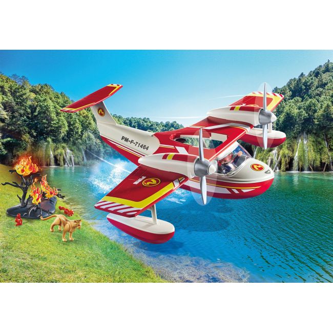 Playmobil-AVION ANTINCENDIU CU FUNCTIE DE STINGERE ARTPM71463
