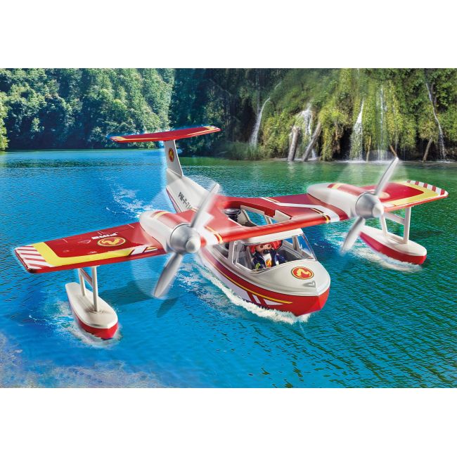 Playmobil-AVION ANTINCENDIU CU FUNCTIE DE STINGERE ARTPM71463