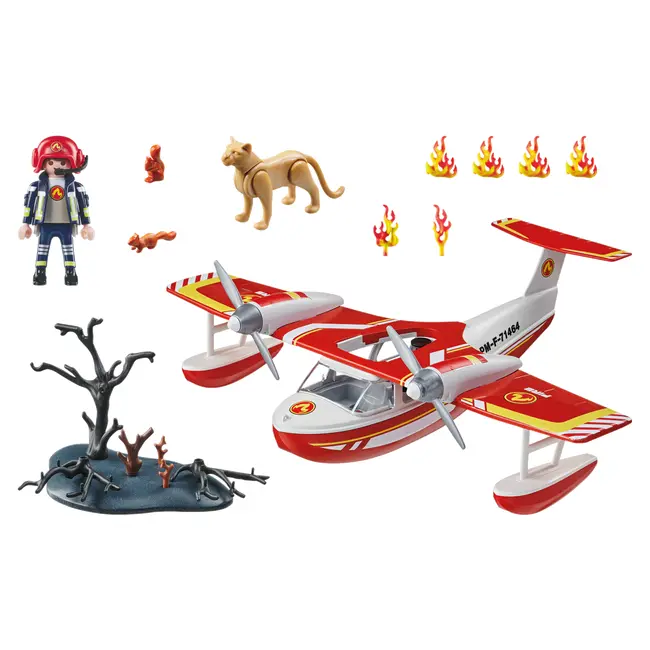 Playmobil-AVION ANTINCENDIU CU FUNCTIE DE STINGERE ARTPM71463