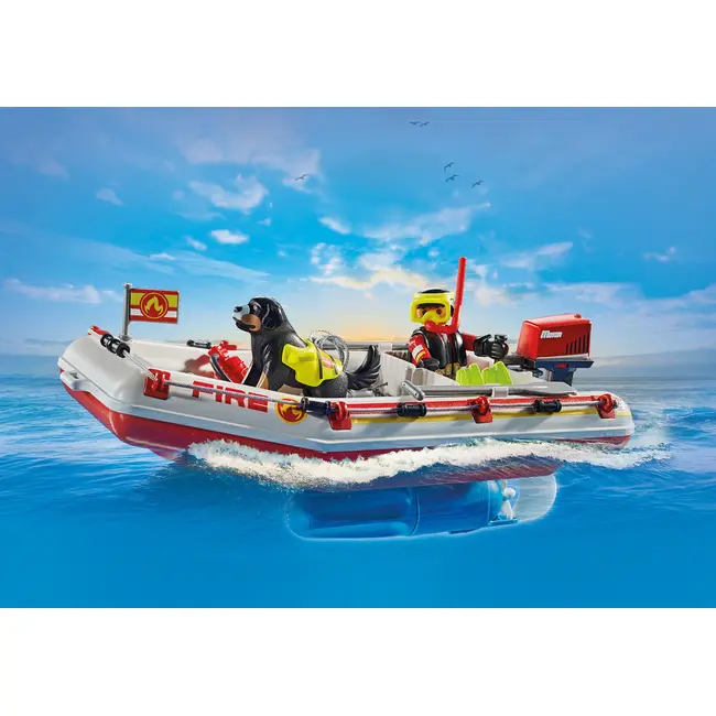 Playmobil-BARCA DE SALVARE CU SCUTER ACVATIC ARTPM71464