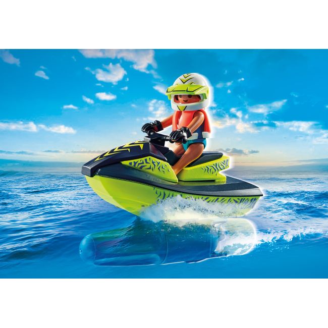 Playmobil-BARCA DE SALVARE CU SCUTER ACVATIC ARTPM71464