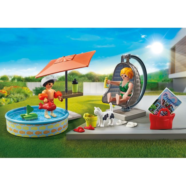 Playmobil-DISCTRACTIE LA PISCINA IN CURTE ARTPM71476