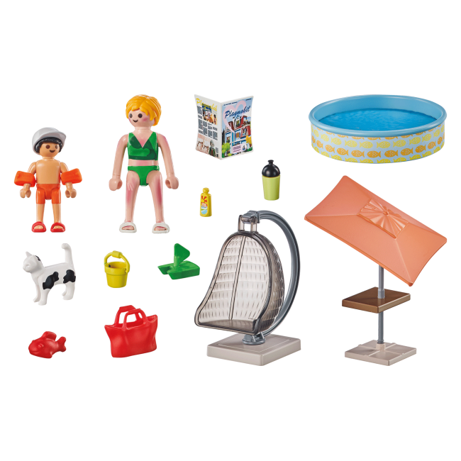 Playmobil-DISCTRACTIE LA PISCINA IN CURTE ARTPM71476