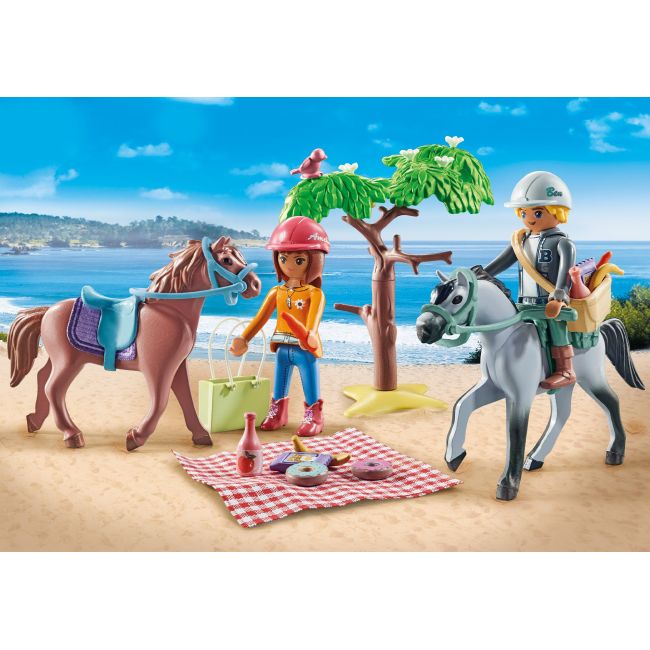 Playmobil-DRUMETIE LA PLAJA CU CAII AMELIA SI BEN ARTPM71470