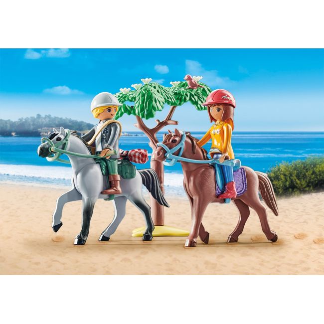 Playmobil-DRUMETIE LA PLAJA CU CAII AMELIA SI BEN ARTPM71470