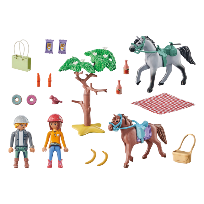Playmobil-DRUMETIE LA PLAJA CU CAII AMELIA SI BEN ARTPM71470