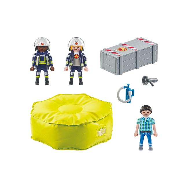 Playmobil-POMPIER CU SALTEA DE AER ARTPM71465