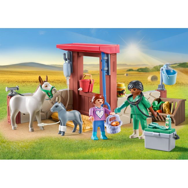 Playmobil-VETERINAR IN CURTEA FERMEI ARTPM71471