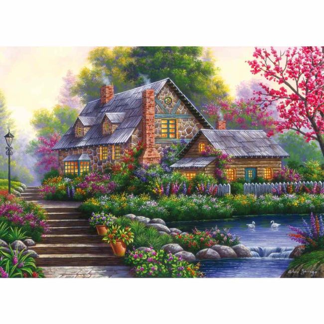 Ravensburger - Puzzle cabana romantica 1000 piese design nou ARTRVSPA00464