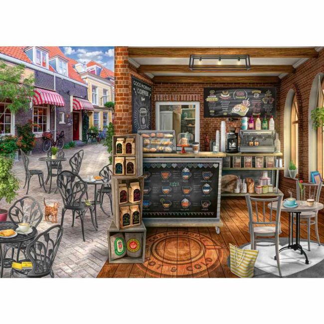Ravensburger - Puzzle cafenea pitoreasca 1000 piese design nou ARTRVSPA00541