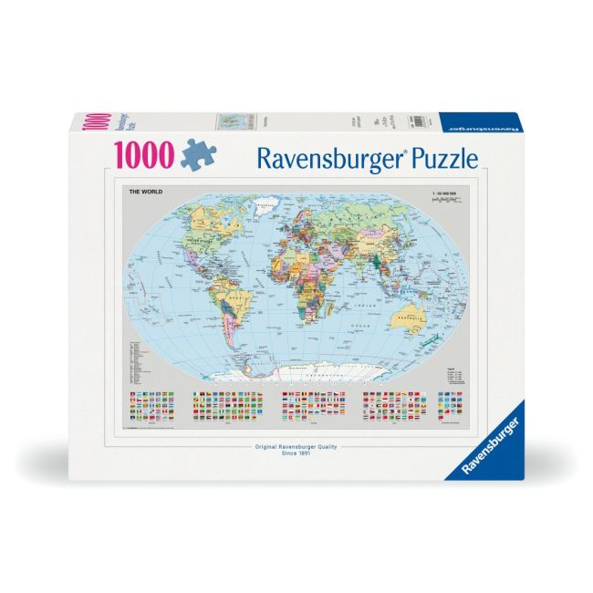 Ravensburger - Puzzle harta politica a lumii 1000 piese design nou ARTRVSPA00065