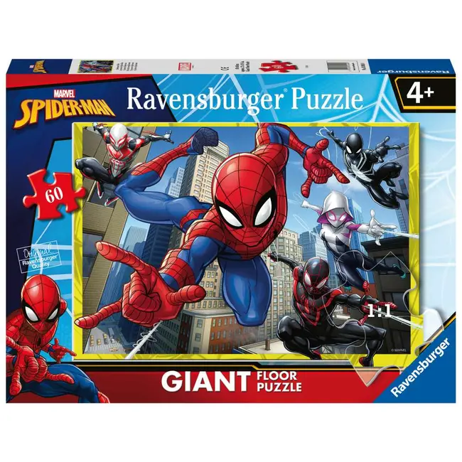 Ravensburger - Puzzle mare de podea Spiderman 60 piese ARTRVSPC03095