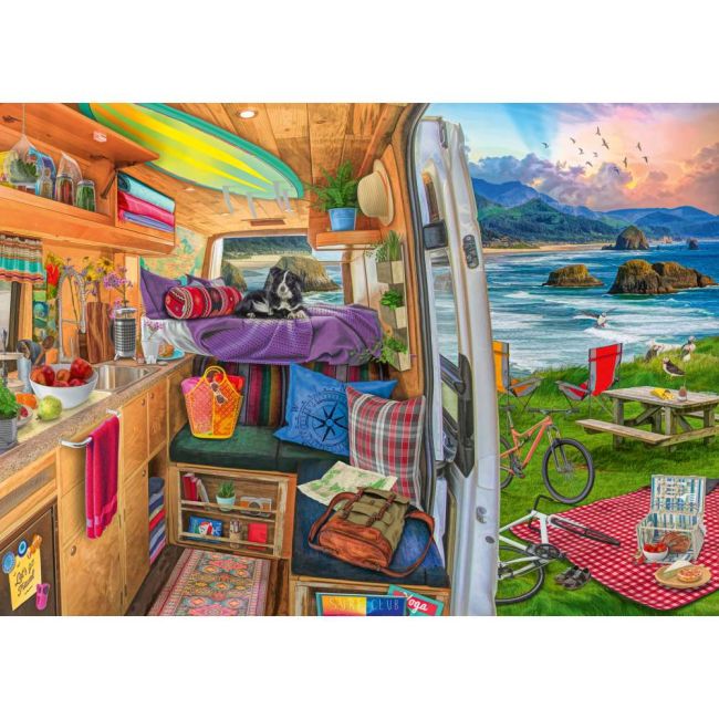 Ravensburger - Puzzle priveliste din rulota 1000 piese design nou ARTRVSPA00491