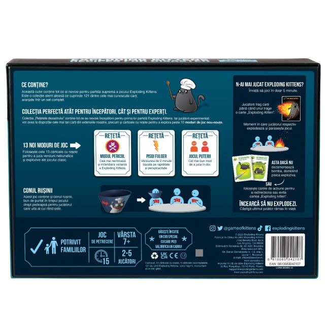 Joc de societate Exploding Kittens: Retetele Dezastrului BKFEKIRFD01RO