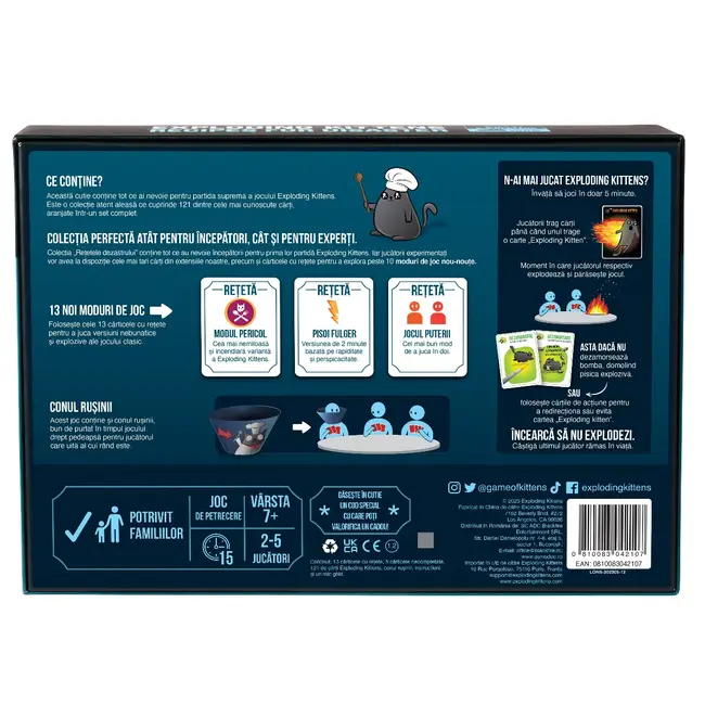 Joc de societate Exploding Kittens: Retetele Dezastrului BKFEKIRFD01RO
