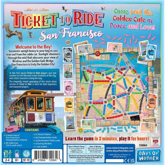 Joc de societate Ticket to Ride San Francisco, limba engleza BKF720064